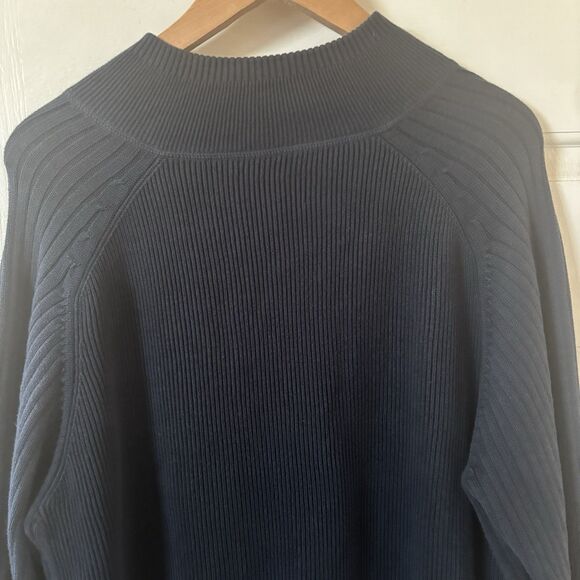 Indigo Palms Tommy Bahama Mens 1/4 Zip Pullover Blue Size Large Comfort Fall - Picture 10 of 12